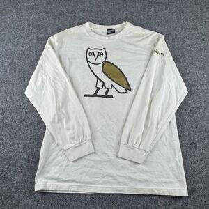 Octobers Very Own Shirt Mens L White Long Sleeve OVO Owl Graphic Tee Canada
